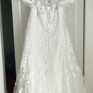 Oleg Cassini Dresses - Plus Size Tea Length Wedding Dress Oleg Cassini Dresses - Plus Size Tea Length Wedding Dress